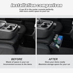 JKCOVER Center Console Hanging Organizer Box Compatible with 2019-2026 Chevy Silverado/GMC Sierra 1500 and 2020-2026 Chevrolet Silverado/Sierra 2500HD 3500HD Accessories(Split-Bench Folding Seat Only)