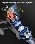 Cordless Vacuum Cleaner, 650W/55KPa 70Mins Vacuum Cleaners for Home, Self-Standing Stick Vacuum with Anti-Tangle Brush & OLED