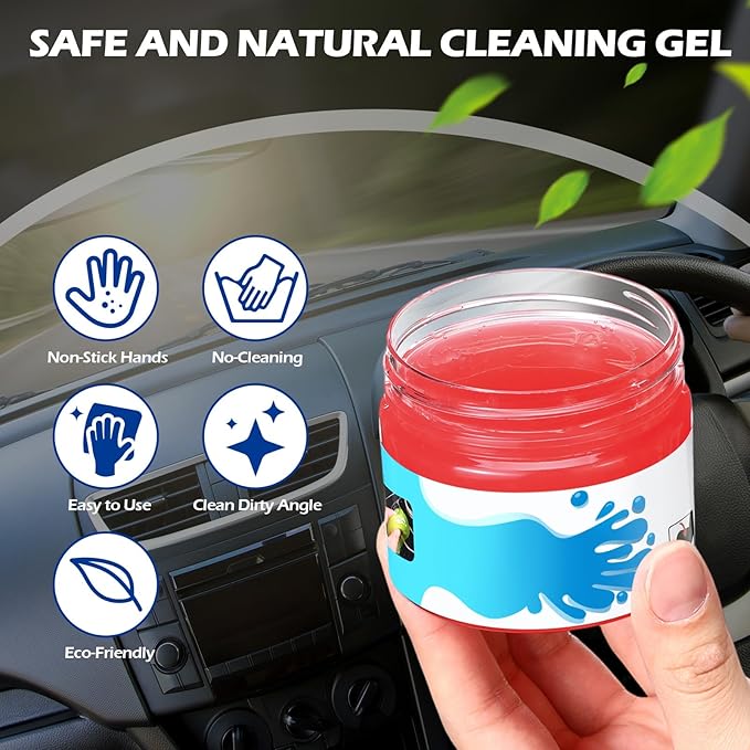 12 Pack Car Cleaning Gel Detailing Cleaner Putty Auto Clean Dust Mud Tools Accessories Kit for Car Interior Air Vent Dashboar