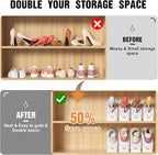 Neprock Shoes Slots Organizer for Closet, Shoe Rack Organizador De Zapatos for Closet Organization, Shoe Slots Organizer Shoe
