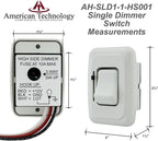 12 Volt DC Dimmer Switch for LED, Halogen, Incandescent - RV, Auto, Truck, Marine, and Strip Lighting (Slider, White)