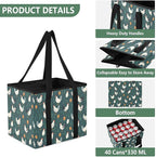 FRMG Chicken Hen Kitchen Reusable Grocery Bags,Car Organizer Storage Bag,Foldable Trunk Organizers,Large Shopping Totes Bag w