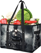 Reusable Grocery Bag Foldable Shopping Tote Bag with Handles Reusable Shopping Bags Large Kitchen Grocery Bags