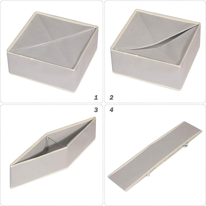 DIOMMELL Foldable Cloth Storage Box Closet Dresser Drawer Organizer Fabric Baskets Bins Containers Divider for Clothes Underw
