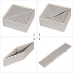 DIOMMELL Set of 4 Foldable Cloth Storage Box Closet Dresser Drawer Organizer Fabric Baskets Bins Containers Divider for Cloth