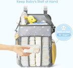 Maliton Changing Table Diaper Organizer - Baby Hanging Diaper Stacker Nursery Caddy Organizer for Cribs Playard Baby Essentia