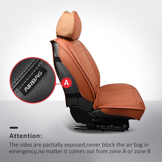 MIROZO Seat Covers Universal, Faux Leather Seat Cover Waterproof Seat Covers Full Set Automotive Seat Covers Car Seat Protect