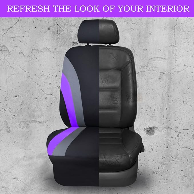 CAR PASS Line Rider Sporty Cloth Universal Fit Car Seat Cover -100% Breathable with 5mm Composite Sponge Inside,Airbag Compat