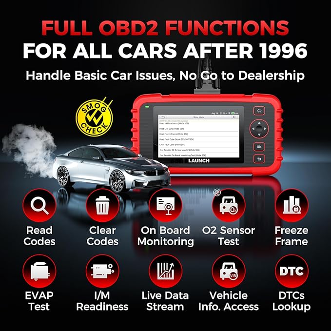 LAUNCH CRP129X OBD2 Scanner, 2026 Elite Lifetime Free Update Scan Tool, 8 Reset, Injector Coding, ABS/SRS/TCM/Engine System