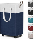 HomeHacks 75L Rolling Laundry Basket with Wheels, Collapsible & Waterproof Laundry Hamper, Mobile Clothes Hamper, Storage Lau