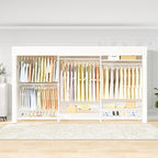 Ulif E13C Max Heavy Duty Closet Organizer System，Freestanding Clothing Racks for Hanging Clothes，Adjustable Garment Rack 86" 