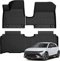 Auxko All Weather Floor Mats for 2026 2025 Hyundai IONIQ 5 SE/SEL/SE Standard Range (Exclude XRT & Limited) Unmovable Console TPE All Season Accessories Odorless Anti-Slip