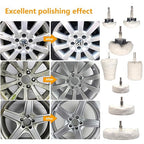 8 pcs Buffing Wheel for Drill,Buffing Pad Polishing Wheel Kits,Wheel Shaped Polishing Tool for Metal Aluminum,Stainless Steel,Chrome,Jewelry,Wood,Plastic,Ceramic,Glass,etc