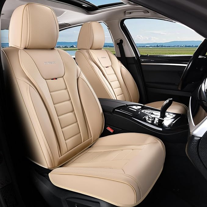 Coverado Car Seat Covers, Front Covers for Cars, Car Seat Cover Front Seats, Automotive Seat Cover, Waterproof, Leather Car S