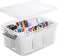Citylife 17 QT Plastic Storage Bins Clear Storage Box with Lids Multipurpose Stackable Storage Containers for Organizing Tool