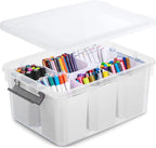 Citylife 17 QT Plastic Storage Bins Clear Storage Box with Lids Multipurpose Stackable Storage Containers for Organizing Tool