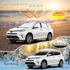 KMF 8pcs Thicken Sun Shades for Toyota RAV4 2013-2018 Accessories, Full Car Window Covers Sunshade for Windshield Side Rear, UV Block and Blackout Privacy for Car Camping Outdoor