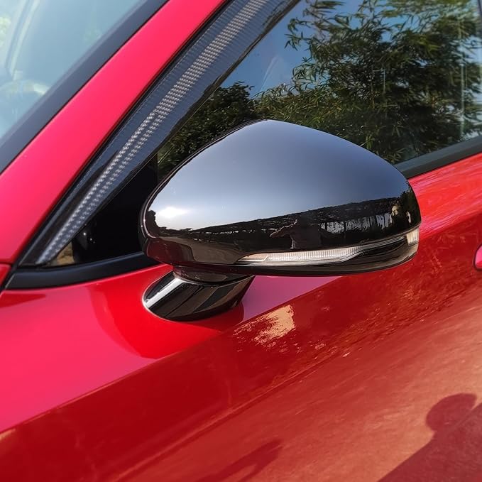 Glossy Black ABS Car Exterior Mirror Cover Side Rearview Mirror Cover Mirror Protective Caps Compatible with Kia Stinger 2017-2024 Accessories