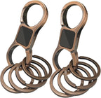 Key Chain Quick Release Spring 2 Pack with 4 Key Rings Heavy Duty Keychain Organizer for Men and Women