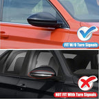 DERI Passenger Side Mirror Cap Compatible with Volkswagen Jetta 2019 2020 2021 2022 2023 2024 2025, Right Side Mirror Cover fit for VW Jetta US Version Without Turn Signals, Glossy Black