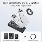 SYNCWIRE Magnetic Phone Ring Holder for MagSafe [2 Pack] - Magnet Cell Phone Grip Stand Finger Ring Kickstand Two-Sided Magnetic Compatible with iPhone 17 Pro Max 16 15 14 13 12 MagSafe Accessories