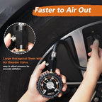 SAFELIFE Tire Pressure Gauge 100 PSI,Large Glow Dial & 45° Angle Chuck, Accurate Air Pressure Gauge for Tires