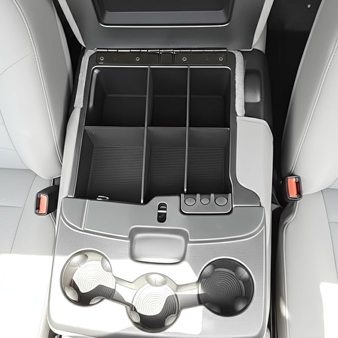 Vehicle OCD - Center Console Organizer for Dodge RAM 1500/2500/3500 (2013-18), RAM 1500 Classic (2019-24) (40/20/40 split bench seat w/automatic transmission ONLY) - Made in USA - SLX128