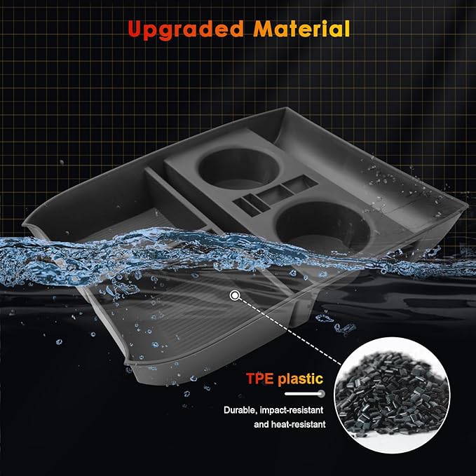 for 2024 Hyundai Palisade Lower Console Organizer for 2023-2025 Palisade SE/SEL/XRT/Limited/Calligraphy Under Console Tray Palisade Accessories (23-25 Palisade TPE Under Organizer w/Cup Holder)
