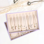 LANDICI Stackable Jewelry Organizer Trays 4 Set,PU Leather Jewelry Organizer Drawer,Jewelry Storage Display Tray for Earring 