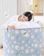 Clothes Storage Bag, Non-Woven Clothes Quilt Foldable Storage Bag, Multipurpose Large Capacity Lightweight Portable Wardrobe 