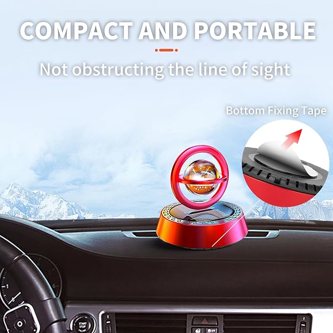 Kwak's Car Air Freshener Little Deer Solar Air Freshener Diffuser for Car Interior Dashboard Autorotation Decoration Accessor