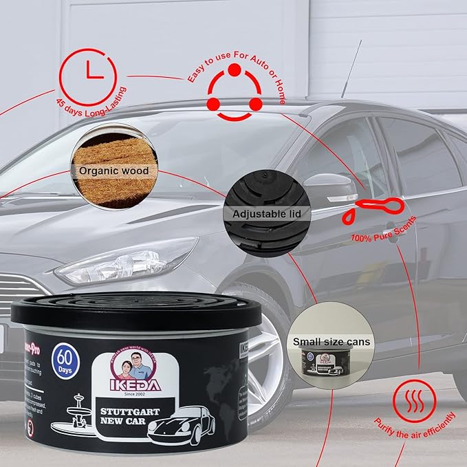 Car Air Freshener: Stuttgart New Car Scent | Car Scents | Odor Eliminator Essential | Long-Lasting | Strong Fragrance | For H