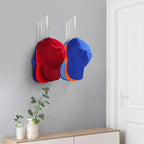 2 Packs Hat Hangers for Wall - Hat Hook Acrylic Baseball Hat Rack Adhesive Baseball Cap Organizer Hat Holder for Wall Closet 