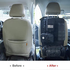 Universal Tactical Car Seat Back Organizer Bag Tactical Molle Vehicle Organizers Panel Vehicle Protector Organizers with 4 Detachable Pouches for Car Truck Ford Jeep Vehicle (Black)