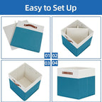 Temary Cube Storage Bins Storage Cube Bins for Home, 4 Pack Fabric Storage Bins for Organization, Storage Cubes 13x13 Cube Ba