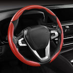 Carbon Fiber Steering Wheel Cover Anti-Slip Wrap Snap on Car