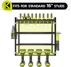 KAFAHOM Power Tool Organizer, Garage Tool Organizers and Storage,Drill Holder Wall Mount, Storage Rack for Cordless Drill, He