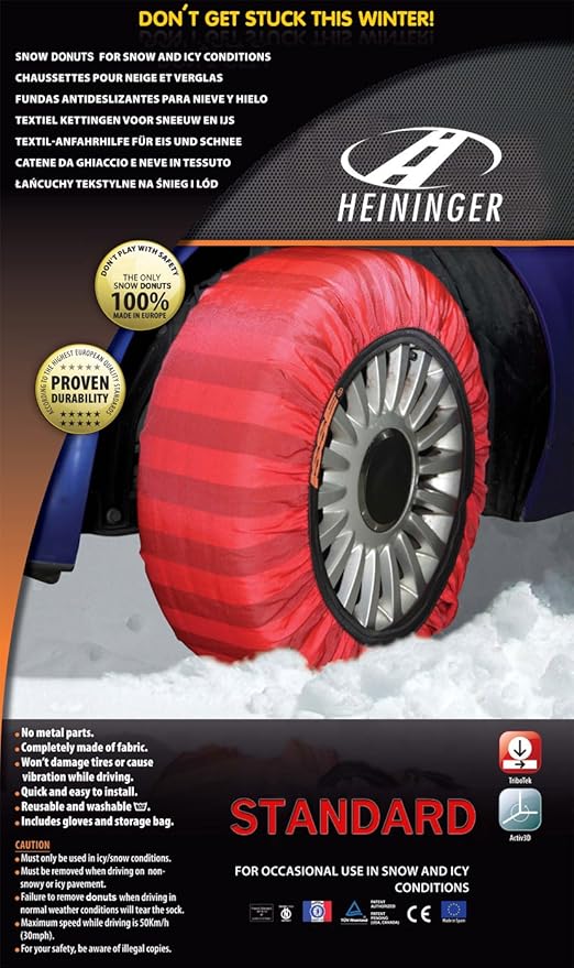 Heininger Automotive 9101 Size 58 Non-Skid Traction Aid Winter Tire Standard Snow Donut - Set of 2