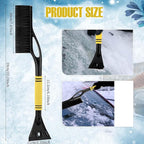 Baderke Snow Brush and Ice Scrapers for Car Windshield Detachable Window Snow Scrapers and Brush with Ergonomic Foam Grip Ice Removal Tool for Cars, Trucks, Suvs(Yellow)