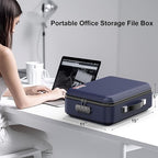 COLCASE Fireproof File Box, Hard Case Fireproof Document Organizer with Lock Hard-Shell Design Fireproof Water Resistant Safe