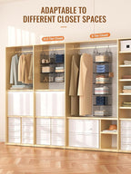 6 Tier Closet Hanging Organizer, Metal Closet Organizers and Storage with 4 Hanging Hooks 4 S-Hooks for Wardrobe Laundry Room