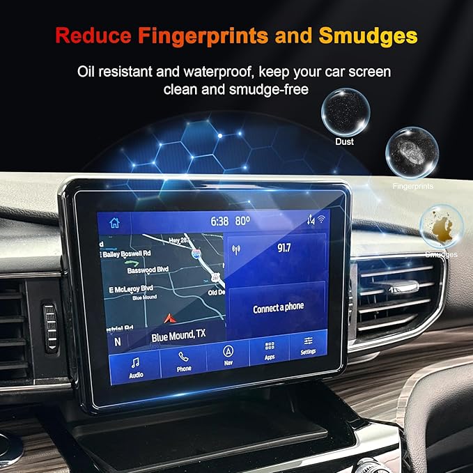 for 2020 Ford Explorer Screen Protector for 2020-2024 Explorer SYNC 3 8" Touchscreen for 2024 Ford Explorer SUV Accessories T