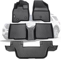 VIWIK Ford Explorer Floor Mats for 2015-2019 Custom Fit, All Weather Protection, TPE, 3D Scanning Design, Non-Slip, Easy to Clean, Install & Remove, Waterproof, Odorless, Wear-Resistant