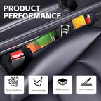 2PCS Car Seat Gap Filler Organizer, Multifunctional Seat Gap Storage Box for Phone Key, Stop Things from Dropping Between Seat and Console, Universal Interior Car Accessories (Black)
