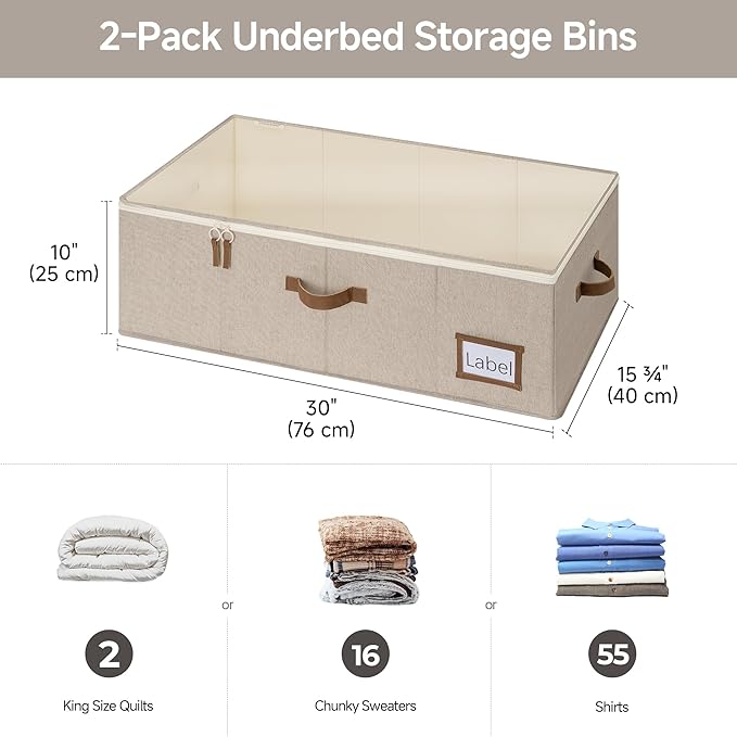 Under Bed Shoe Storage Organizer with Under Bed Storage Bins