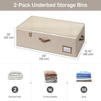 Under Bed Shoe Storage Organizer with Under Bed Storage Bins