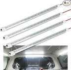 12V Interior LED Light Bar, DC 12V LED Light Strip w/Switch for Car, Trailer, Truck Bed, Van, RV, Cargo, Boat, Cabinet, Slim Enclosed Trailer Lights Fixture, 12 Volt Led Lighting (700LM 6000K)