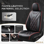Coverado Car Seat Covers, Front Covers for Cars, Car Seat Cover Front Seats, Automotive Seat Cover, Waterproof, Leather Car S