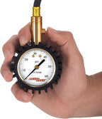 Accu-Gage RRA60X Professional Tire Pressure Gauge with Protective Rubber Guard (60 PSI)