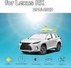 KMF 8pcs Thicken Full Sun Shades for Lexus RX 2016-2022 Accessories RX350/RX 450h, Custom Fit Car Window Covers Sunshade for Windshield Side Rear, UV Block and Privacy Blackout for Car Camping